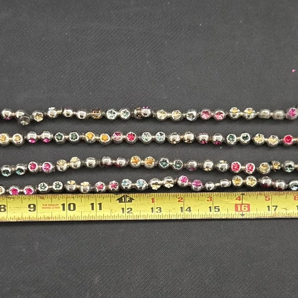 Vtg Mercury Glass 8ft (96") Christmas Beads Double Indent Multicolor Garland - Picture 9 of 9